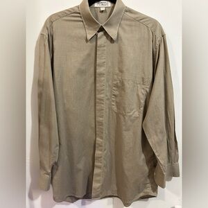 Mondo DI Marco Tan & Brown Mini Checkers Men’s Shirt size 14.5, Small